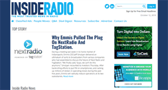 Desktop Screenshot of insideradio.com